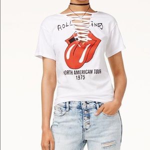 Rolling Stones Lace up front shirt